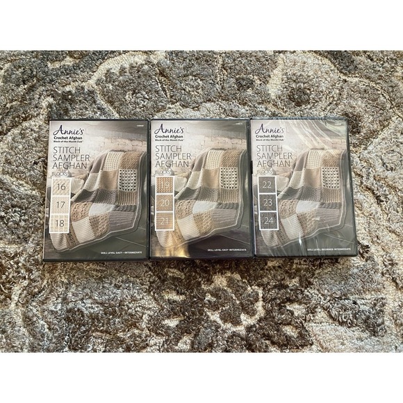 Annie's Crochet Afghan Block Month Club Stitch Sampler 7 DVD NEW Partial Set - Picture 4 of 6